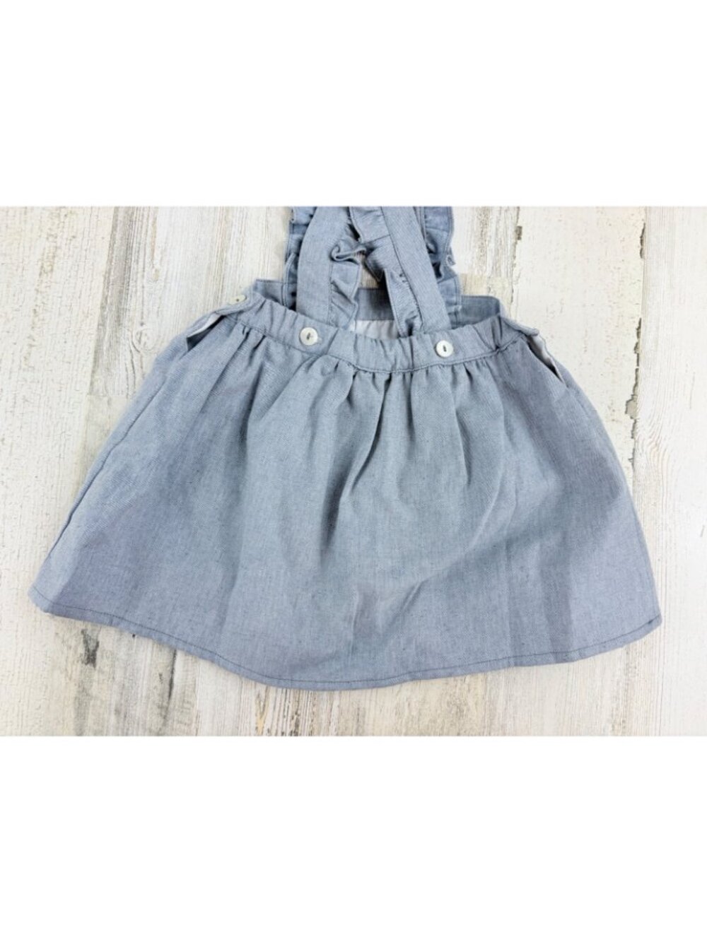 La Coqueta Sz 3T Dusty Blue Agata Girl Pinafore Skirt NWT - Picture 11 of 13